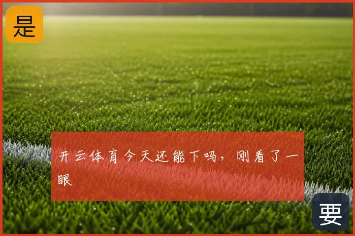 开云体育今天还能下吗,刚看了一眼